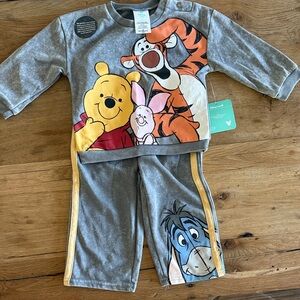 Disney Baby Winnie Set - Gray and Yellow